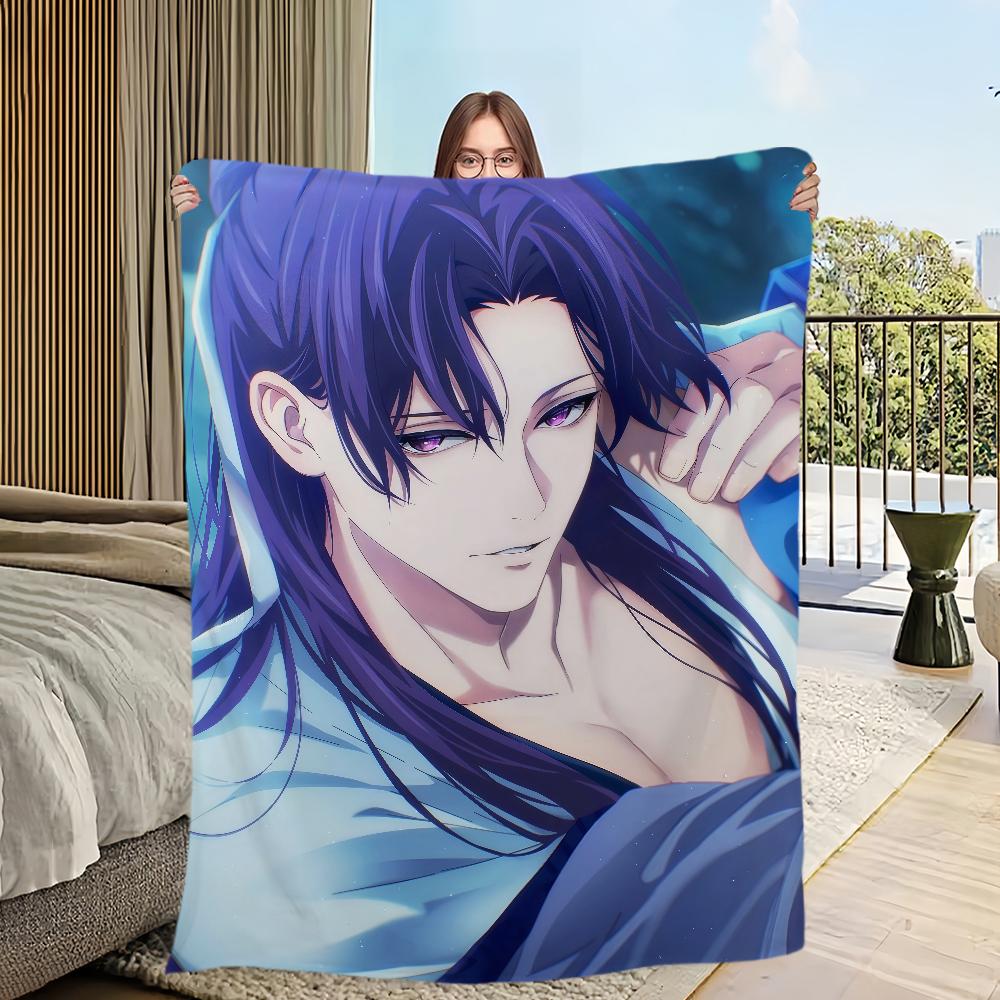 Anime The a-Apothecary d-Diaries J-Jinshi Sama Flannel Warm Soft Plush Blanket for Sofa Living Room Office Bedroom Travel Gift