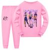 Children's Fashion Suit Skirt Round Neck Long Sleeve Top Pants