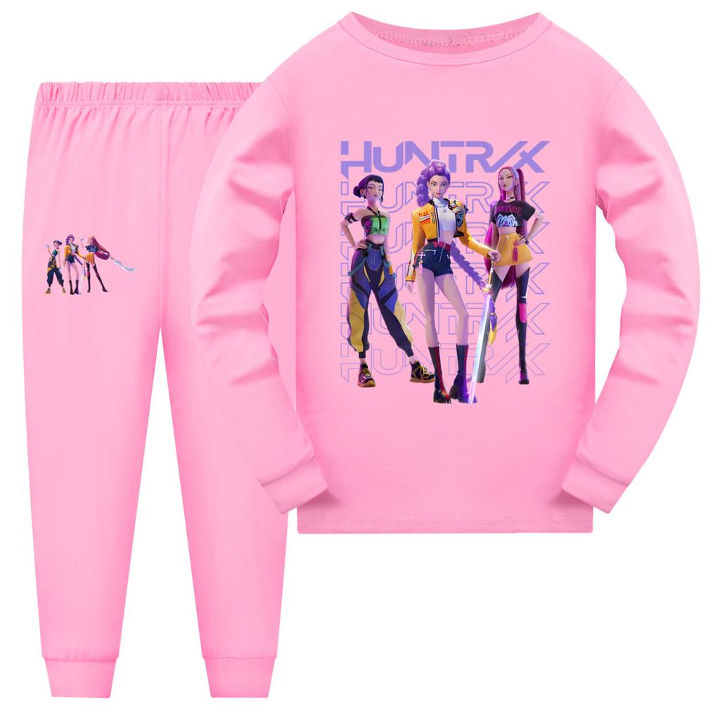 Children's Fashion Suit Skirt Round Neck Long Sleeve Top Pants