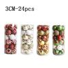Neues 3cm Bemaltes Weihnachtskugel-Set Weihnachtsbaumkugeln Geschenkkugel Weihnachtsbaumbehang Weihnachtsdekorationen Kunststoff Weihnachtsornamentkugel