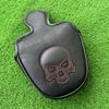 Golf Mallet Putter Cover Magnetic Closure Faux Leather Club Headcover with Skull Pattern for Woods Driver Fairway Hybrid