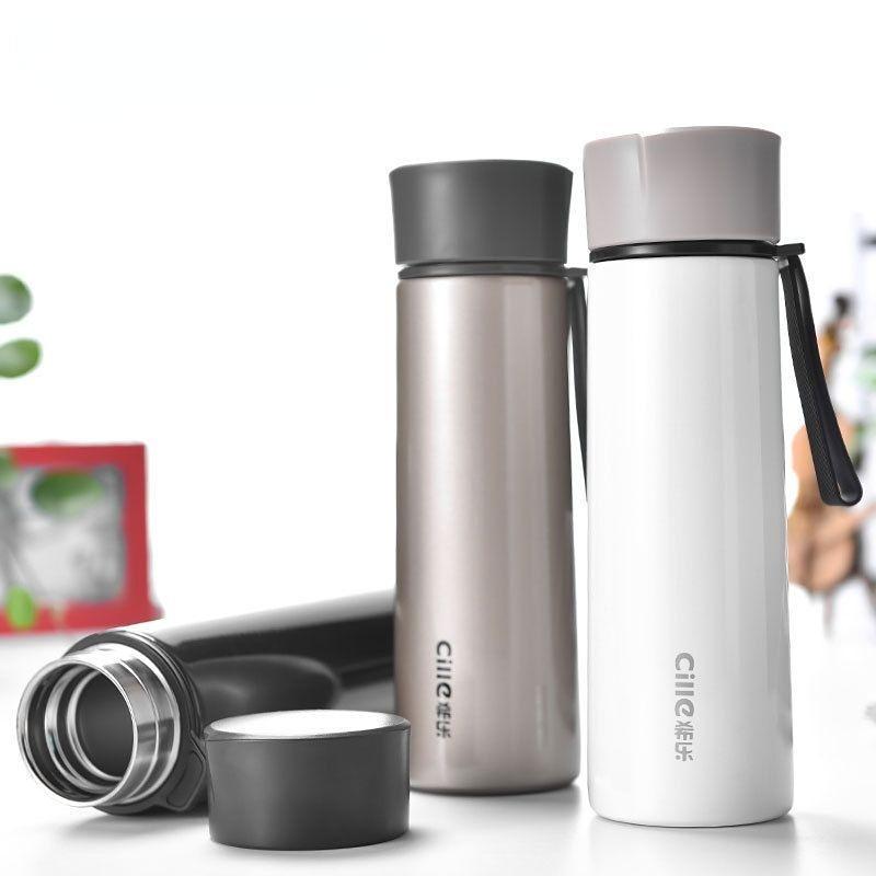 Large Capacity  Thermos Cup 500ml Vacuum Flasks Portable Stainless Steel Thermos Cup Water Bottle Travel Tea Mug Office Thermos Cup