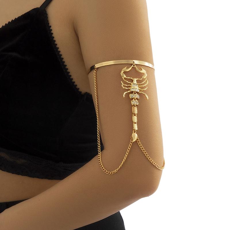 

Sexy Scorpion Arm Bracelet Scorpion Bangle Women Sexy Jewelry Scorpion Bangle Egyptian Armband Body Chain 1 золотой