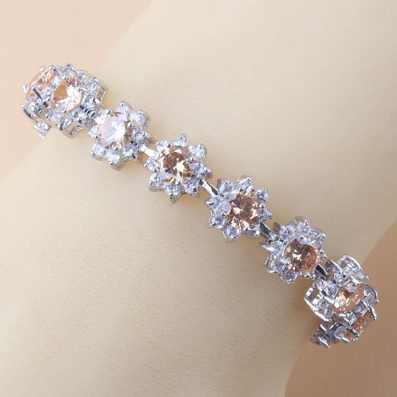 Green Cubic Zirconia Bracelets Quality Ladies Wedding Fashion