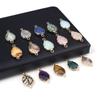2Pcs Natural Stone Connector Drop-Shaped Faceted Connector Charms For Jewelry Making DIY Necklace Bracelet Accessory