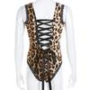 European Style Summer Ladies Sexy Lingerie Bodysuit Back Lace Up Leotard Jumpsuit