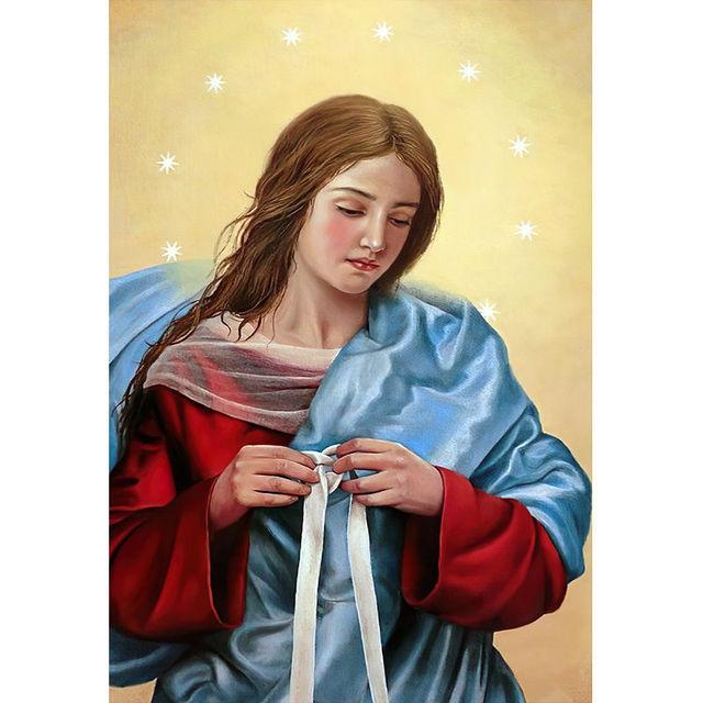 Sacred Heart of Jesus The Virgin Mary of Guadalupe Canvas Painting Poster Print Wall Art Picture for Living Room Office Decorate No Frame