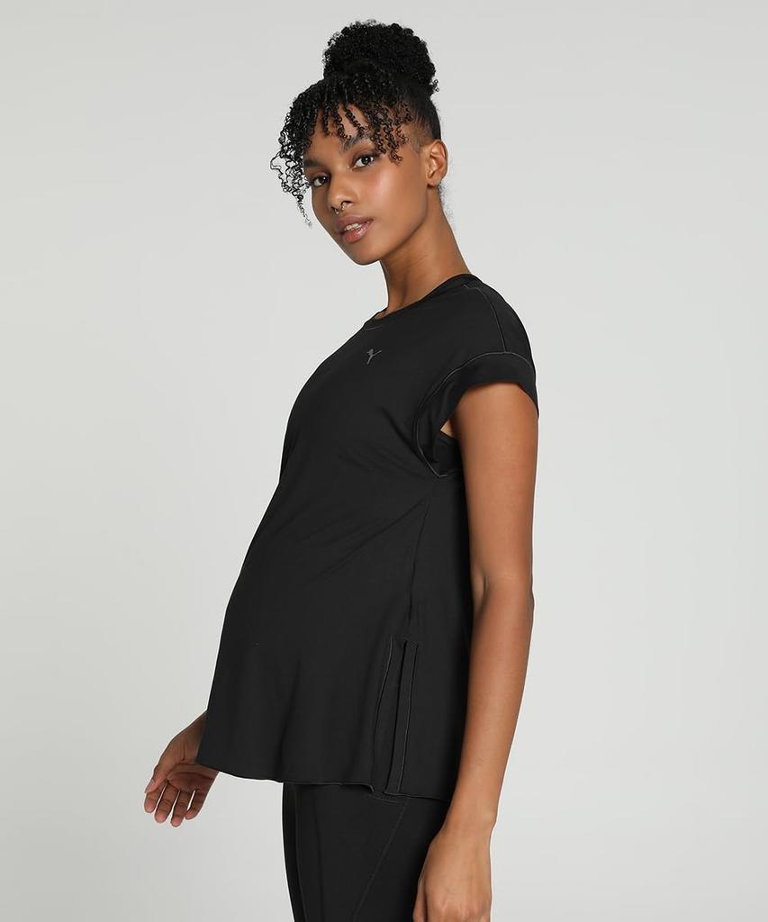 Puma MATERNITY STUDIO OVERSIZED SS Noir pour et Entraînement T-Shirt Femme (524857), Automne/Hiver 2024, (01), Salle de sport, Exercice, Sports,