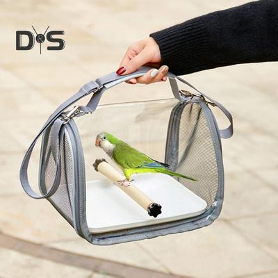 Sac de transport pour oiseaux, cage de voyage pour perroquet avec support, perchoir portable pour aventure en plein air, cage à oiseaux, petits animaux, fournitures pour perruches, calopsittes