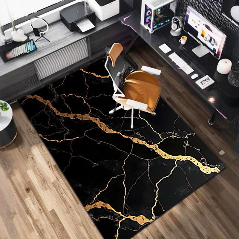 1PC Marble texture printed Carpet Rug for Living Room Bedroom Home Sofa Decoration,Non-slip Floor Mat Floor mat