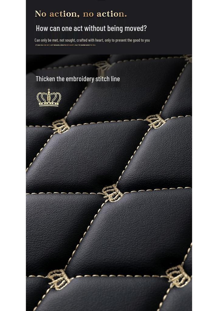 Dr. Jie European Style Full Leather Car Seat Cover - All-Season, Wear-Resistant, Universal Fit