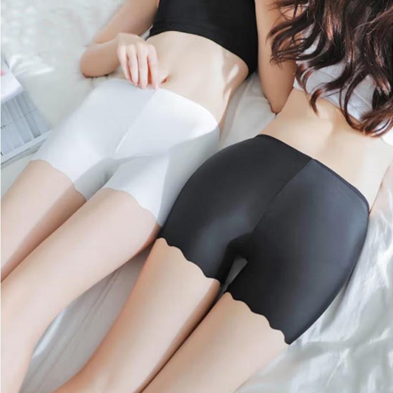 Ice Silk Seamless Safety Boxer Briefs for Summer To Prevent Exposure and Provide Sexy Insurance.