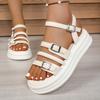 Women's Plus Size 41-42 Platform Sandals, New Summer Fairy Style Roman Shoes, Beach Sandals for Dresses