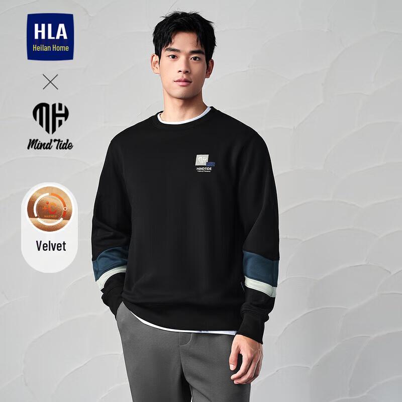 

HLA Men s Winter Smart Fleece Lined Crew Neck Sweatshirt XL