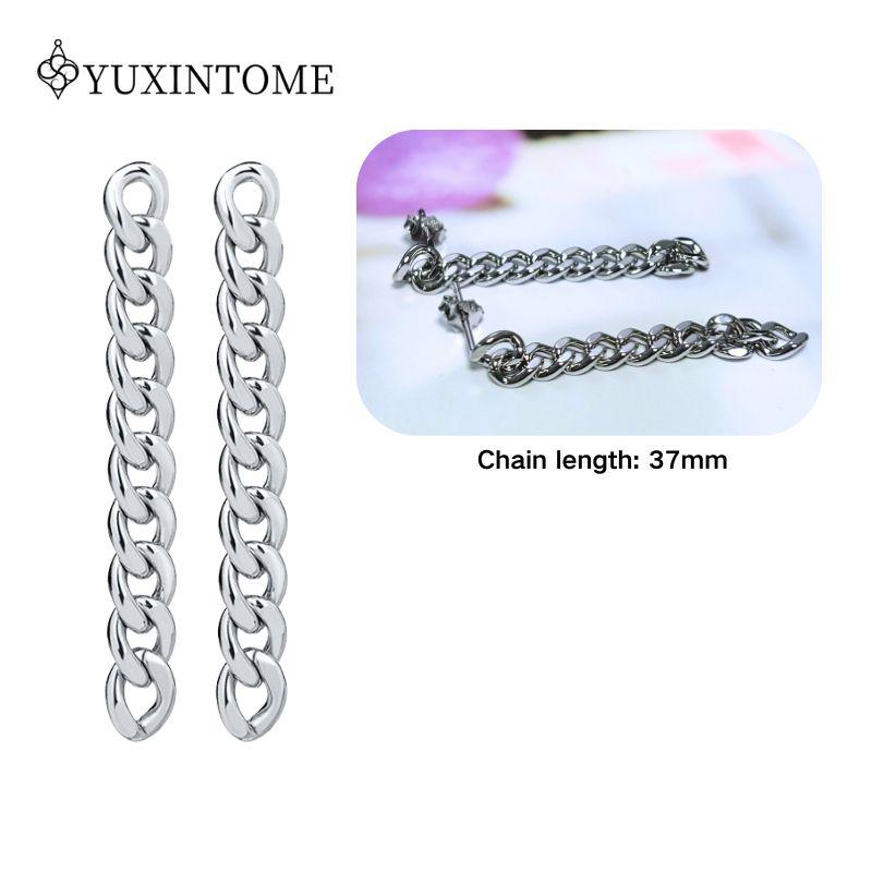 925 Silver Ear Needle Crystal White Zircon Silver Series Tassel Drop Earrings Luxury Fashion Party Jewelry Accessories