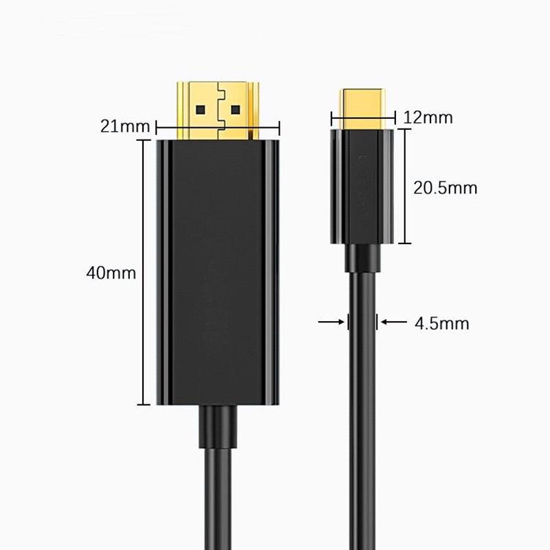 1.8M High-Definition Type-C to HDMI 4K60Hz Adapter for Mobile Display Connection