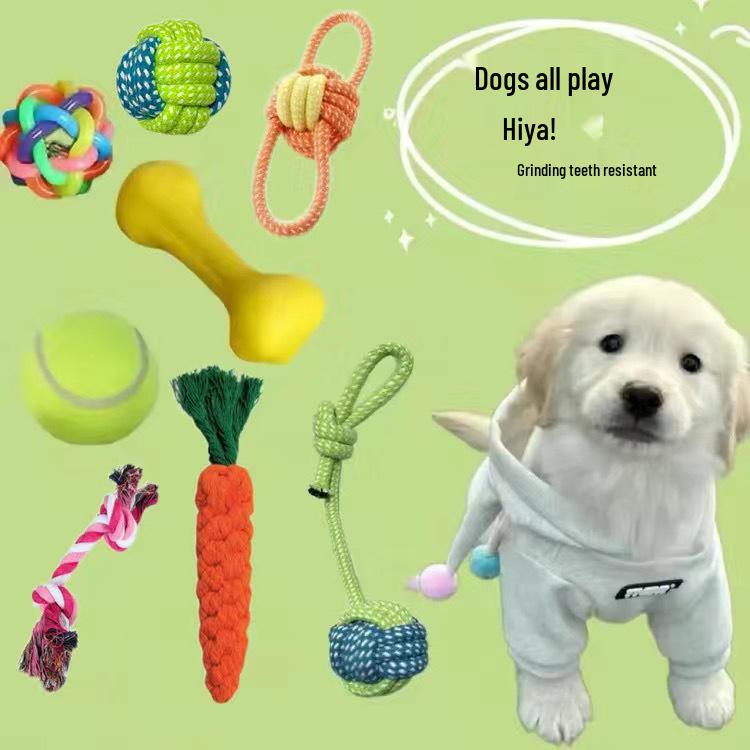 Durable Cotton Rope & Frisbee Toy Set for Small to Medium Dogs