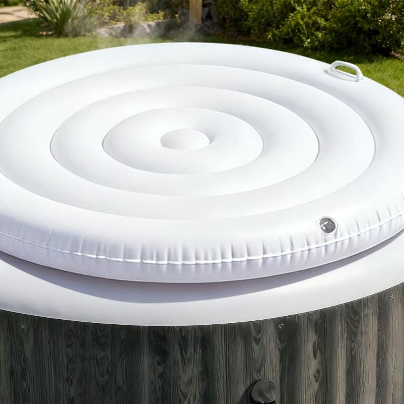 Heavy Duty Inflatable Spa Pool Cover Lid For 4.75ft Round Hot Tubs Energy Efficient Water Protections Design