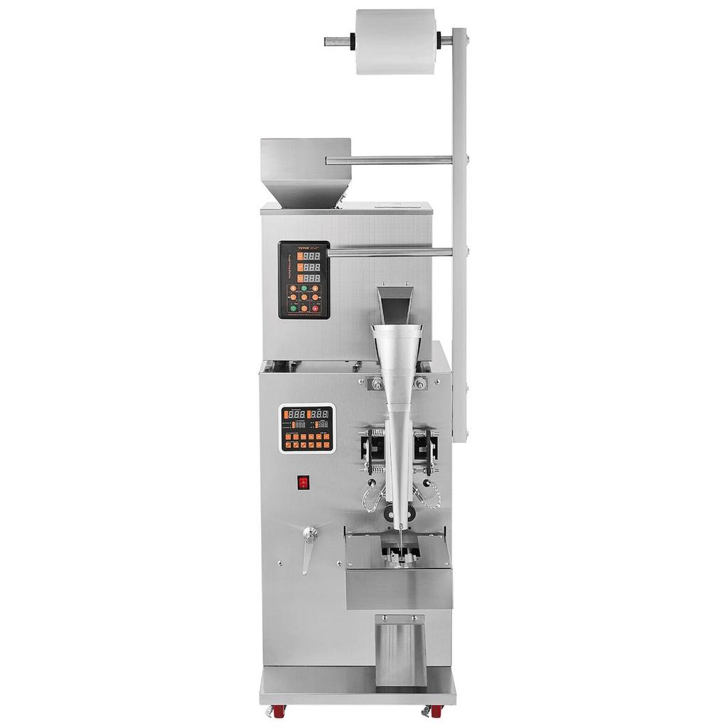 Automatic Particle Packaging Machine, 0.002-0.22lbs/1-100g, Multi-Function Pouch Powder Sachet Weighting Filling Packing Machine, Powder Filler