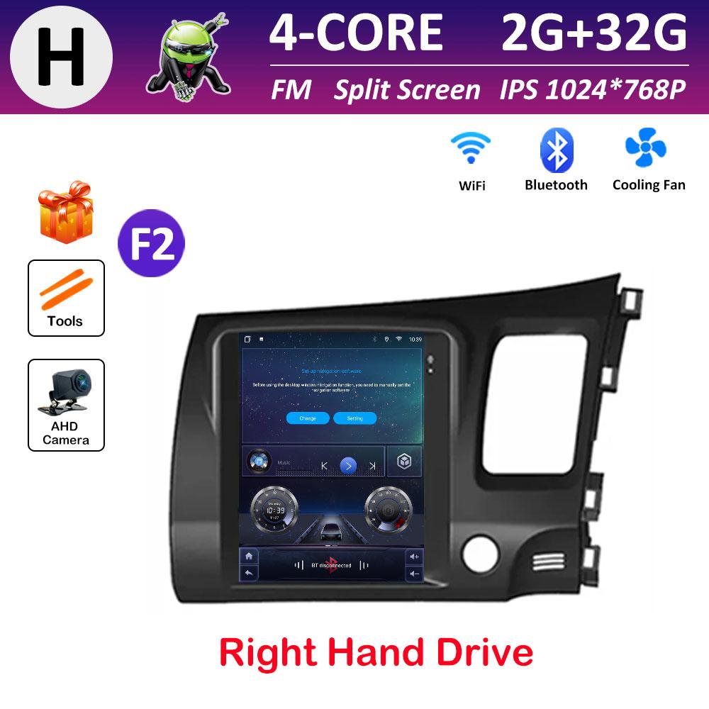 Car Multimedia Video Radio Player WIFI for Honda Civic 2005 2006 2007 2008 - 2012 Android OS Wireless Carplay GPS Navigation 4G