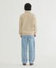 COVERNAT Small C Logo Corduroy Half-Zip Teal Blue