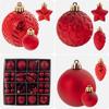 Christmas Tree Baubles Shatterproof Christmas Tree Bauble Ornaments Red Set 60x