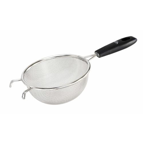 Suncraft Melianti MA-31 Stainless Steel Strainer with Handle, Medium, 15cm, All-Purpose Strainer, Made in Japan, Black