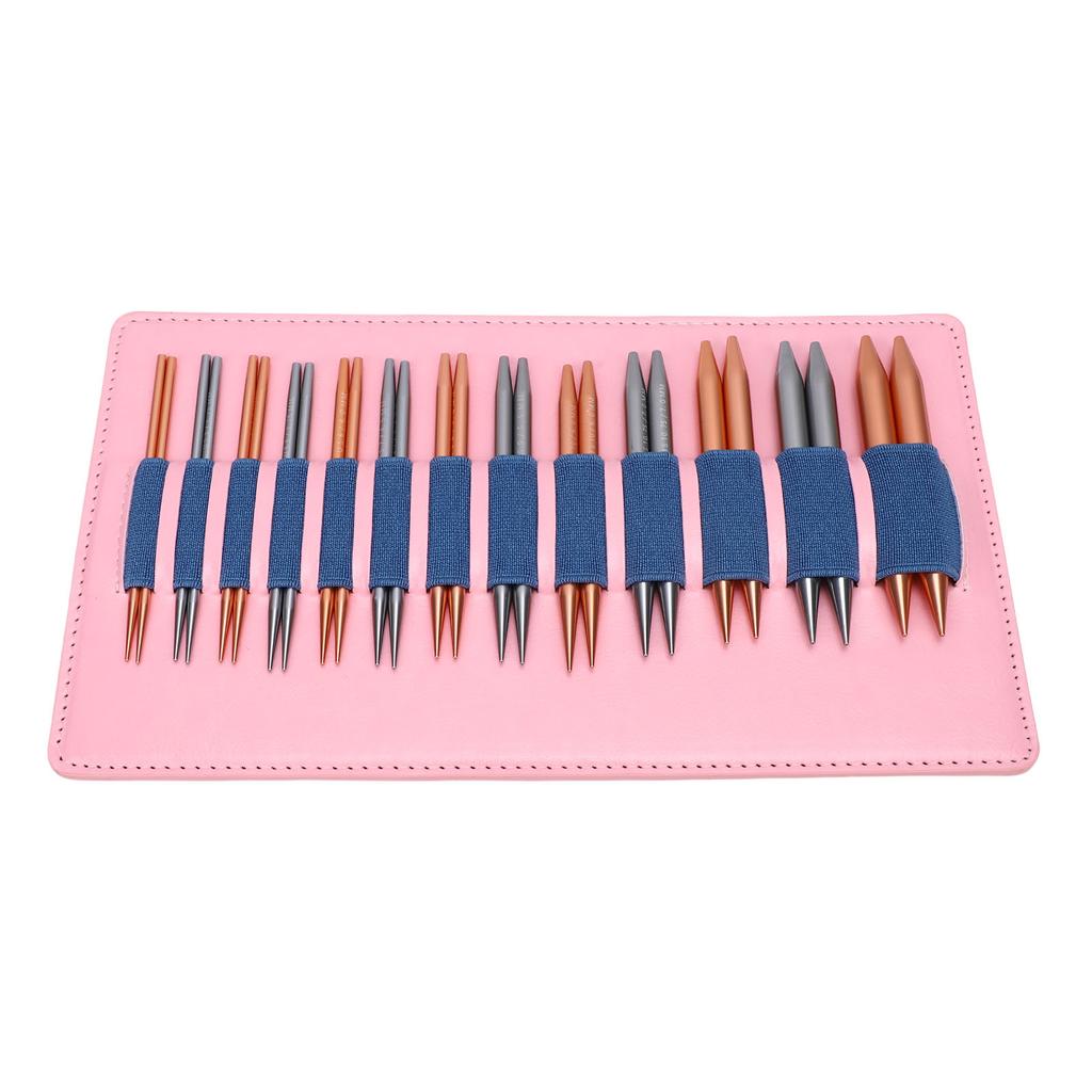 13 Pair Circular Knitting Needles and 4 Cables 10cm Dual Color Detachable Aluminum Weaving Needle Set for Scarves