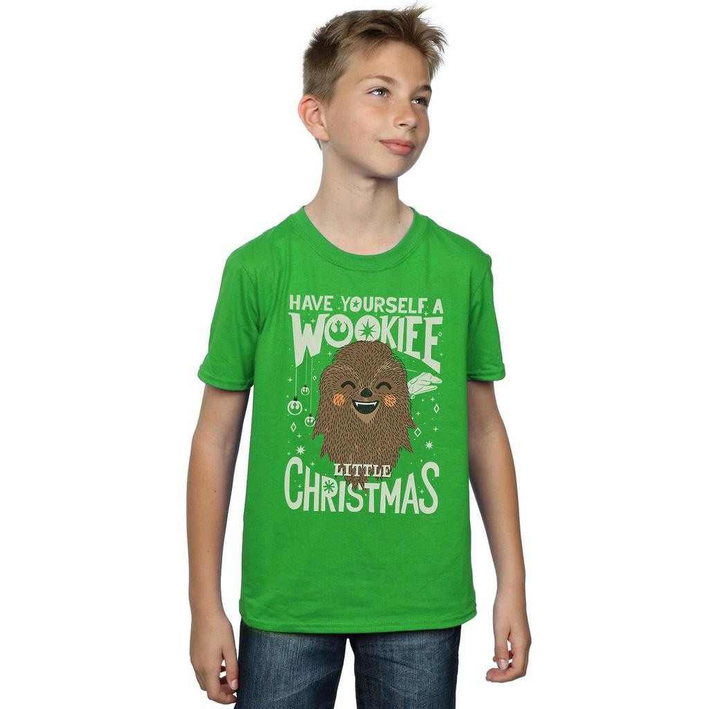 STAR WARS Boys Wookiee Little Christmas T-Shirt