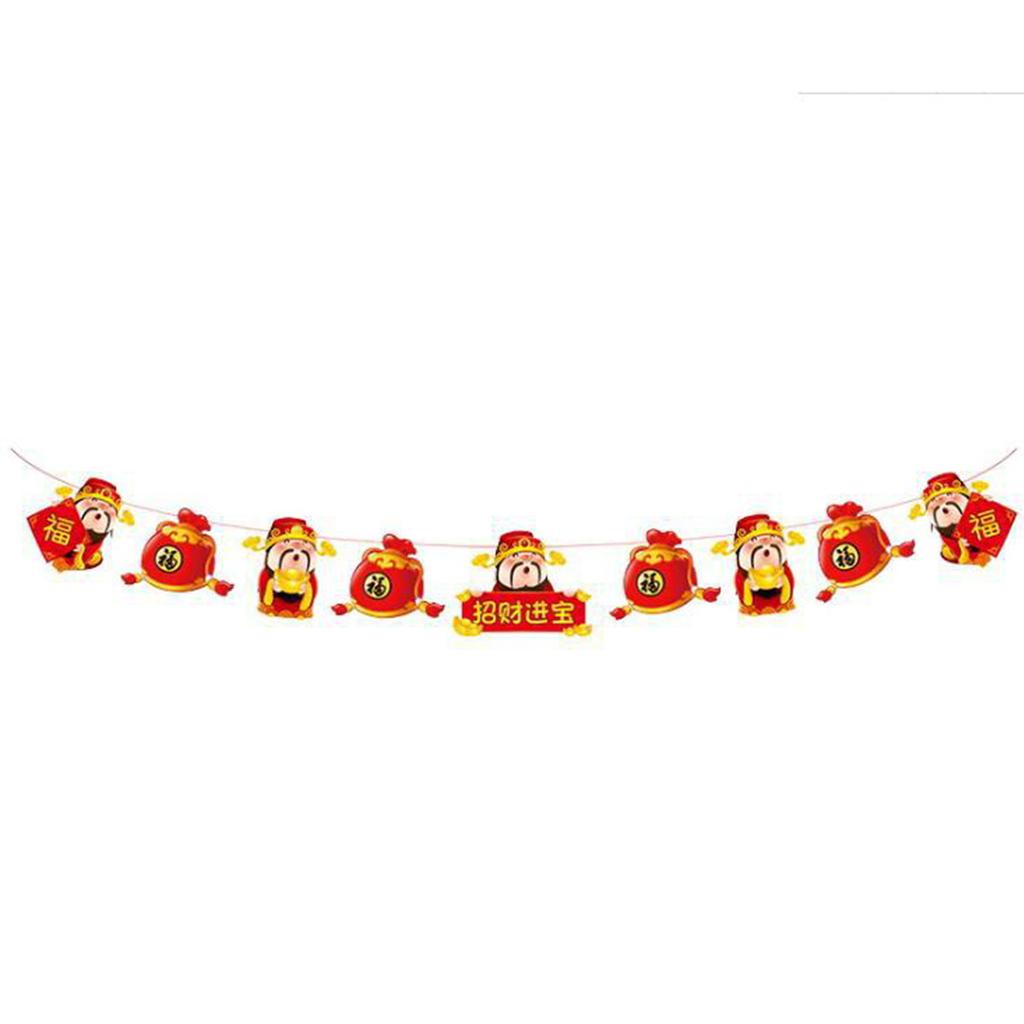 New Year'S Day Party Decoration Laqi Yuanbao God Of Wealth Gong Xi Fa Cai Paper Latte Flower Spot