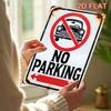 HD Metal Tin Sign No Parking Warning Vintage Metal Sign for Home Yard Garage Wall Decor