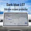 Deep Blue L07 Console Screen Protector: Anti-Collision Silicone Frame for Navigation