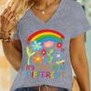 Regenbogen Neurodiversität T-Shirt Es ist Okay Anders zu Sein Süße Blumenhemden Design Autismus Bewusstsein T-Shirt Autismus Mama Retro T-Shirts