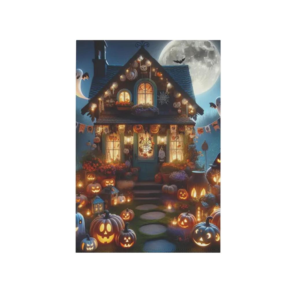 Halloween Banner, Garden & House Decor, Spooky Yard Sign, Outdoor Halloween Decoration, Haunted House Flag23*35in