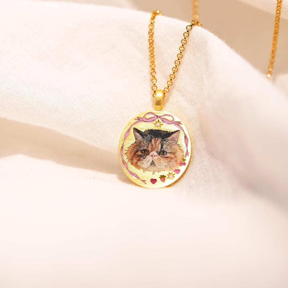 New Simple and Popular Cute Animal Series Cat and Dog DIY Pendant necklaces for women
