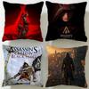 Classic Game Assassins Creed Cushion Cover Soft  EasyWash Pillow Case  Versatile for Couch Bed Travel and Office