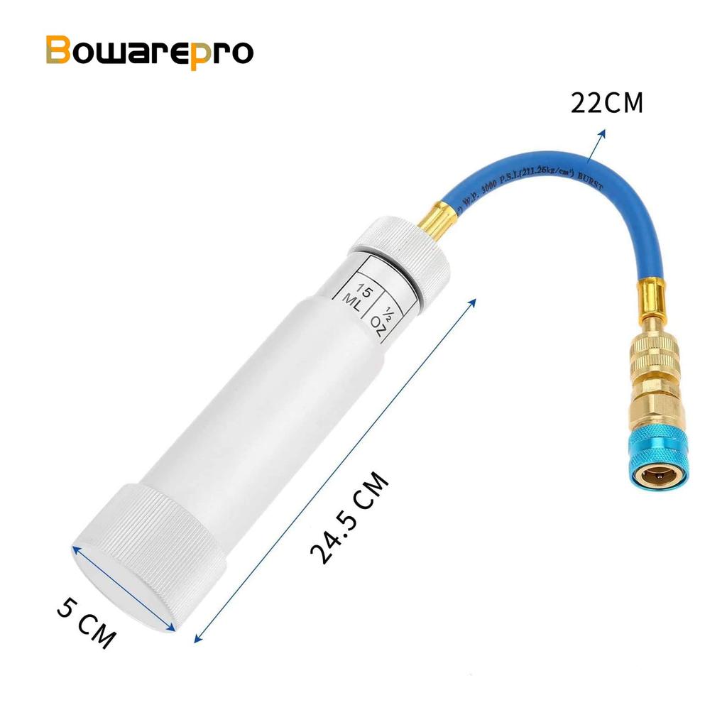 Bowarepro AC Injector Kit R134A/R1234Y Low Side with Quick Adapter Handturn Filler Injection