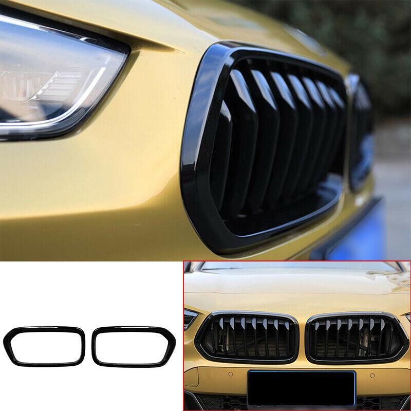2Pcs Front Bumper Grille Frame Cover Trim For BMW F39 X2 2018     51712455246 51712455247