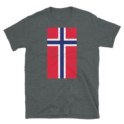 Norway Europe Scandinavia Distressed Flag Short-Sleeve Unisex T-Shirt