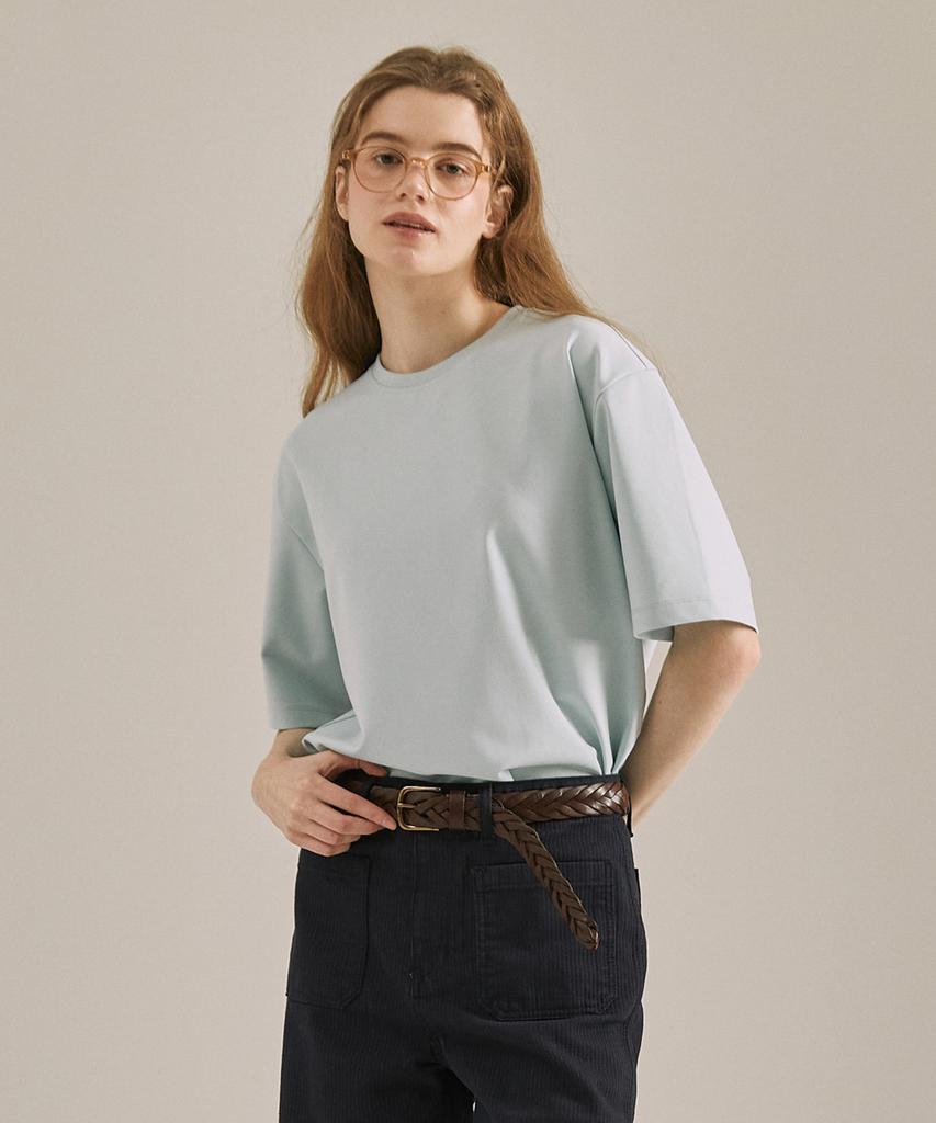 BASIC HOUSE Uni Cool Ponte Short Sleeve T-Shirt Mint Lyts3103 (Type B)