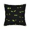 Horror Pumpkin Face Halloween Square Pillow Case  Cushion Cover Novelty Zipper Decorative Pillowcase for Home 18"