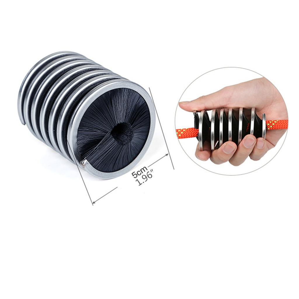 Durable Stainless Steel Nylon Rope Cord Brush for Rock Climbing Rope Brush Cleaning Brush Rope Portable Wash Rope Tools