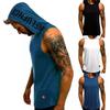 Herrväst Ärmlösa T-shirts med huva för män Basketlinnen Bokstavstryck Gymkläder Bodybuilding Top Tees