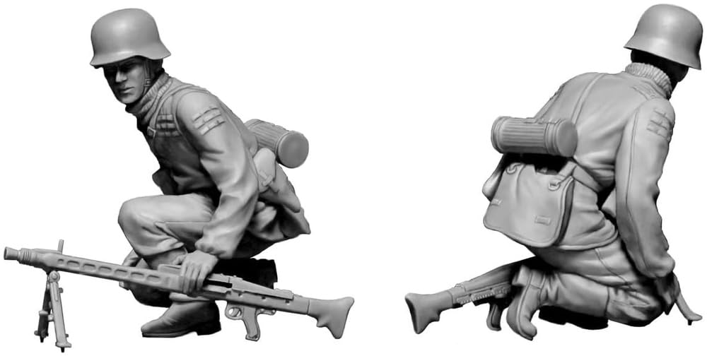 Master Box German Tank Commander 4 Infantrymen Gun Mount is Over Plastic Model MB35218 1/35 + 1944-45 "The There!"