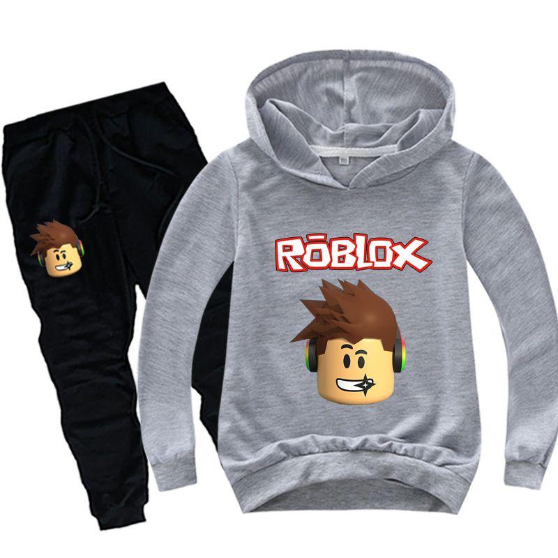 Set Hoodie Children Pants Boys Long Sleeve Cartoons Print Tracksuit 120cm