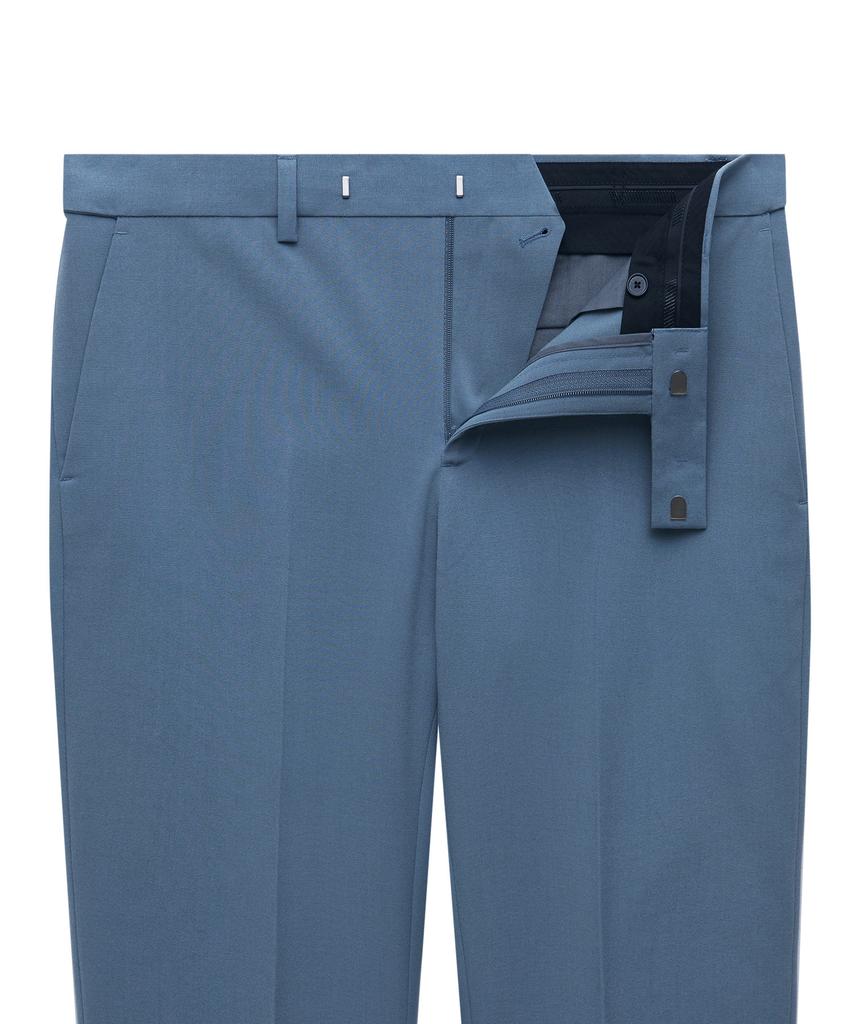 MUSINSA STANDARD Lightweight Tapered Hidden Banding Crop Slacks [Dusty Blue]