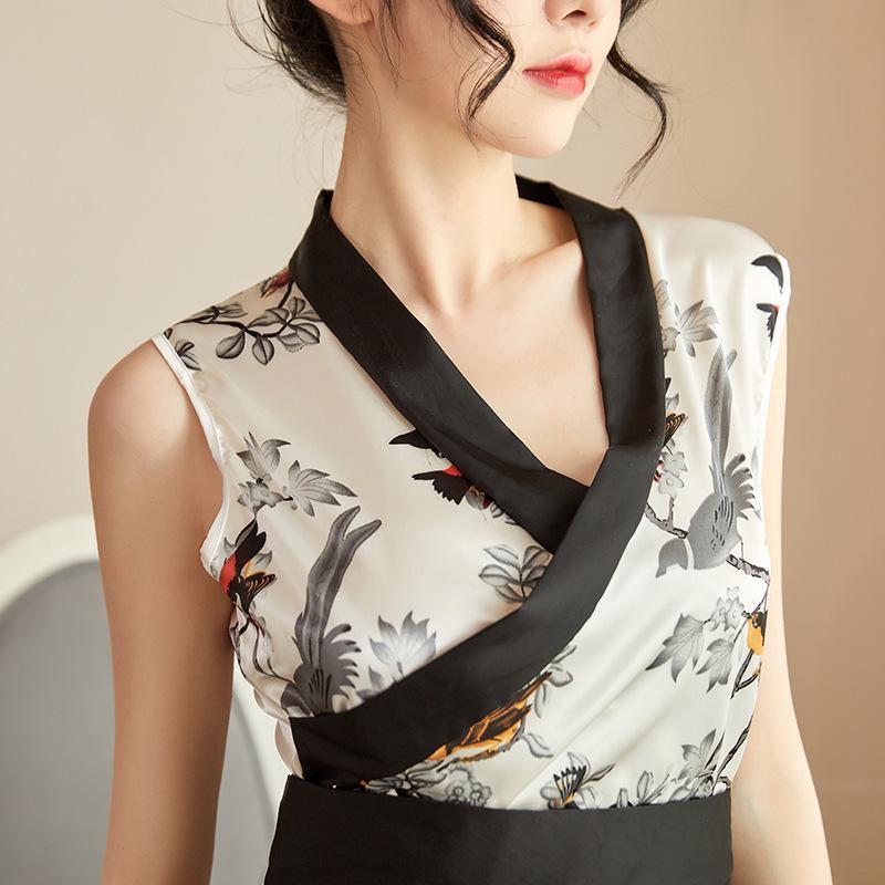 Women's Sexy Transparent Nightgown and Kimono Lingerie Set