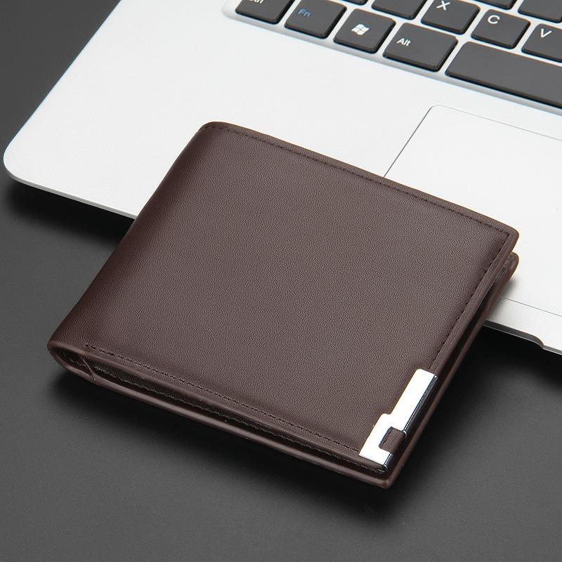 Men's Short Wallet Iron Edge Blue Card Bag Men's Horizontal Small Wallet