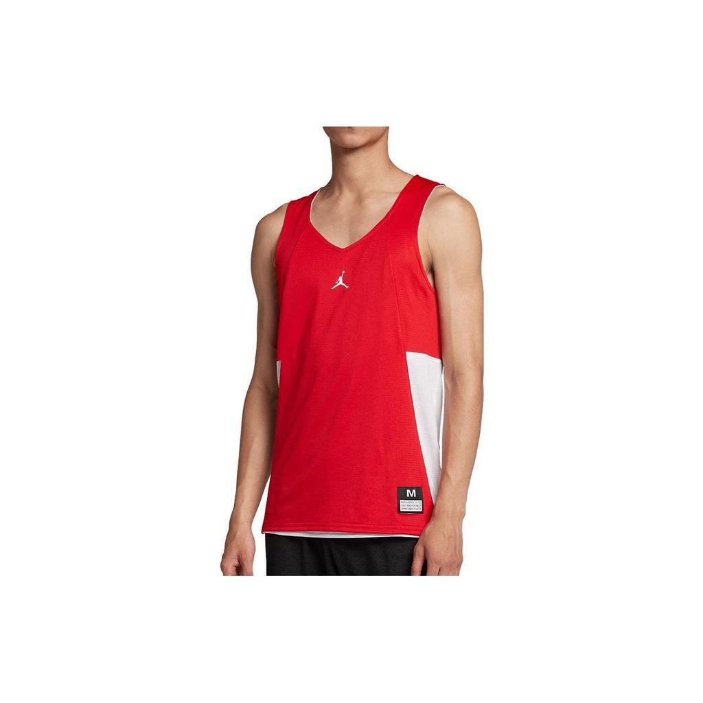 Jordan Casual Series Solid Color Logo Print Pullover Basketball Vest Men Tops Red 865849-657