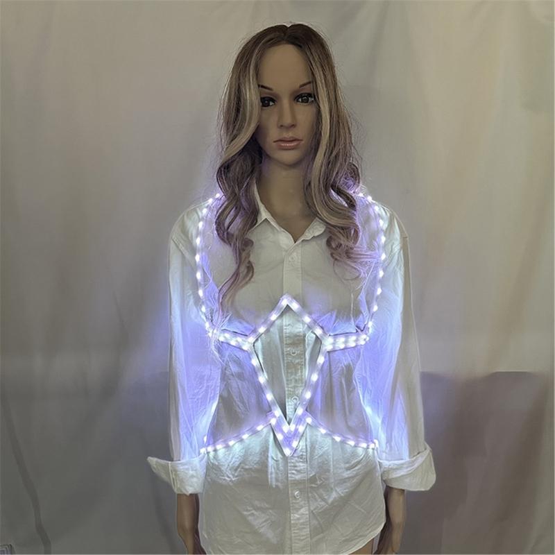LED Kolorowy Świecący Gorset Cechy Jasne Światło Zmiana Rytmu Muzyki Na Występy Sceniczne Imprezy Zapewniający Wizualny Efekt